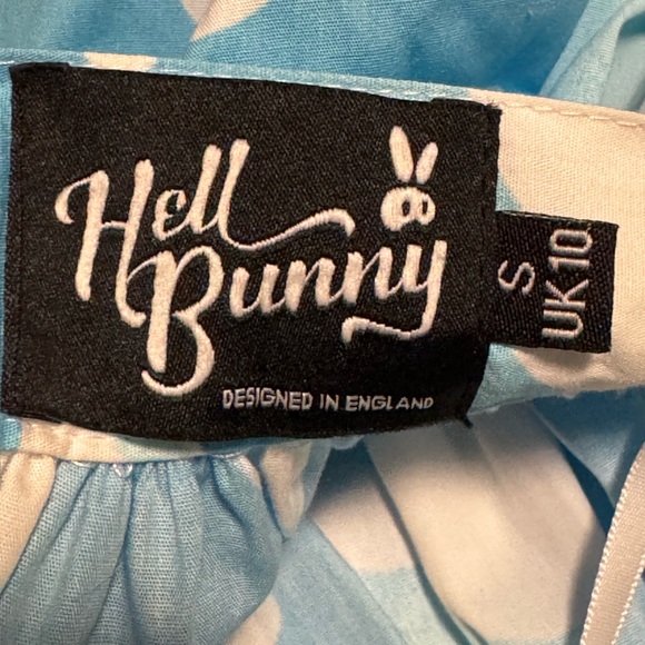 Hell Bunny Cloud Print Aline 50’s Retro Vintage Circle Skirt Small - Picture 3 of 3